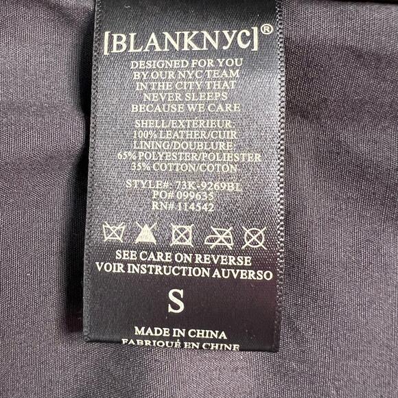 Blank NYC Small 100% Suede Leather Moto Jacket Gray Zip Pockets Asymmetrical - Picture 10 of 16